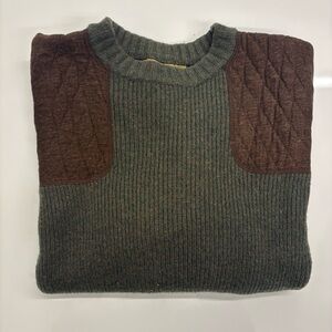 Dubarry of Ireland Made in Ireland Olive Green Wool Blend Crewneck Sweater